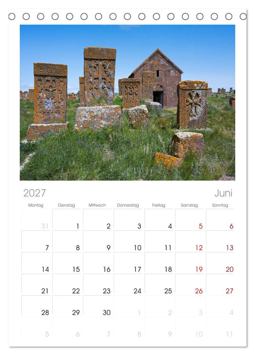 Armenien entdecken (CALVENDO Tischplaner A5H 2027)