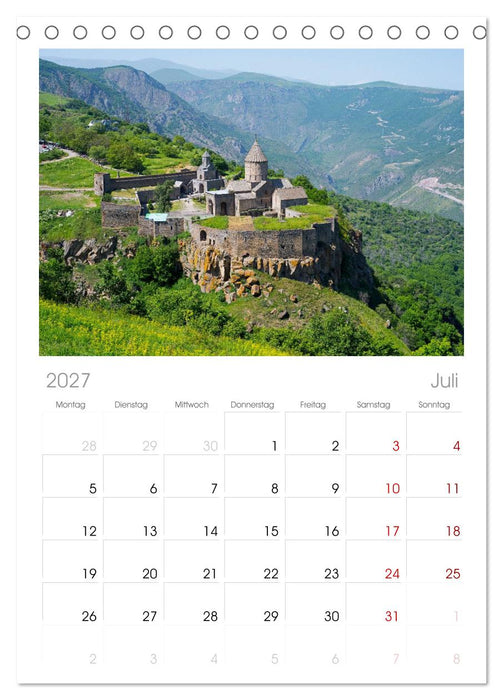 Armenien entdecken (CALVENDO Tischplaner A5H 2027)