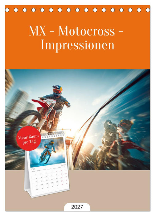 MX - Motocross - Impressionen (CALVENDO Tischplaner A5H 2027)