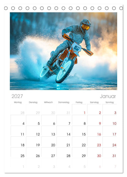 MX - Motocross - Impressionen (CALVENDO Tischplaner A5H 2027)