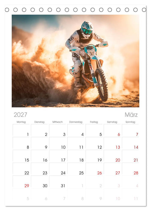MX - Motocross - Impressionen (CALVENDO Tischplaner A5H 2027)