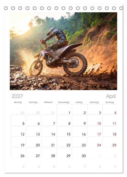MX - Motocross - Impressionen (CALVENDO Tischplaner A5H 2027)