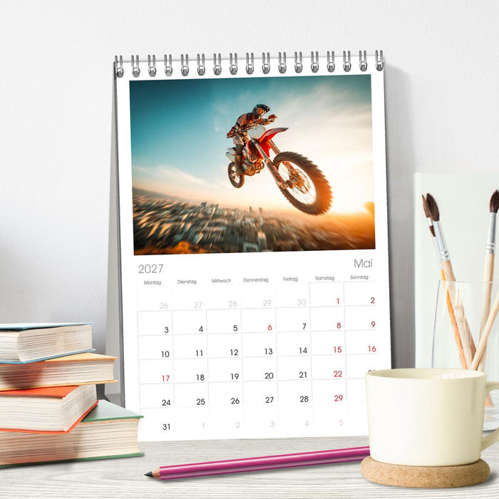 MX - Motocross - Impressionen (CALVENDO Tischplaner A5H 2027)