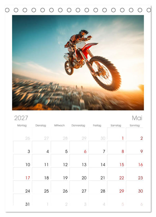 MX - Motocross - Impressionen (CALVENDO Tischplaner A5H 2027)