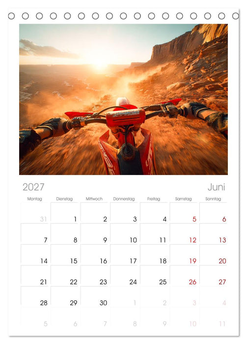 MX - Motocross - Impressionen (CALVENDO Tischplaner A5H 2027)