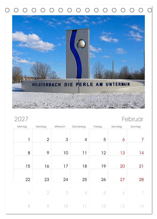 Einfach Kelsterbach am Main (CALVENDO Tischplaner A5H 2027)