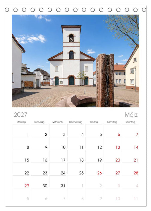 Einfach Kelsterbach am Main (CALVENDO Tischplaner A5H 2027)