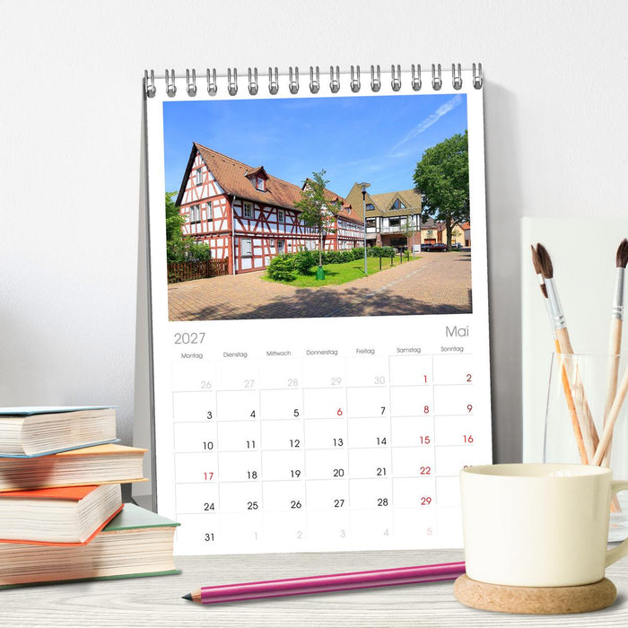 Einfach Kelsterbach am Main (CALVENDO Tischplaner A5H 2027)