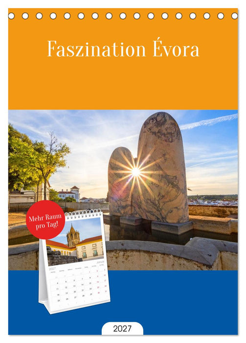 Faszination Évora (CALVENDO Tischplaner A5H 2027)