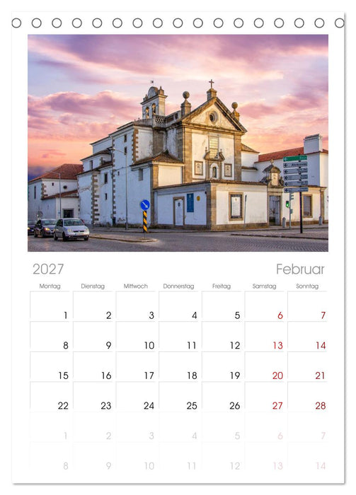 Faszination Évora (CALVENDO Tischplaner A5H 2027)
