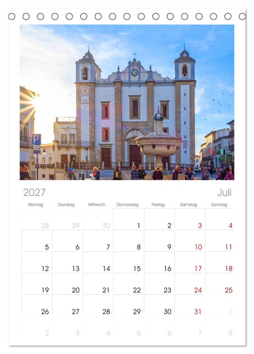 Faszination Évora (CALVENDO Tischplaner A5H 2027)