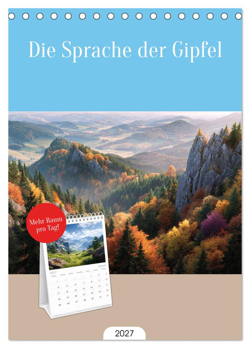 Die Sprache der Gipfel (CALVENDO Tischplaner A5H 2027)