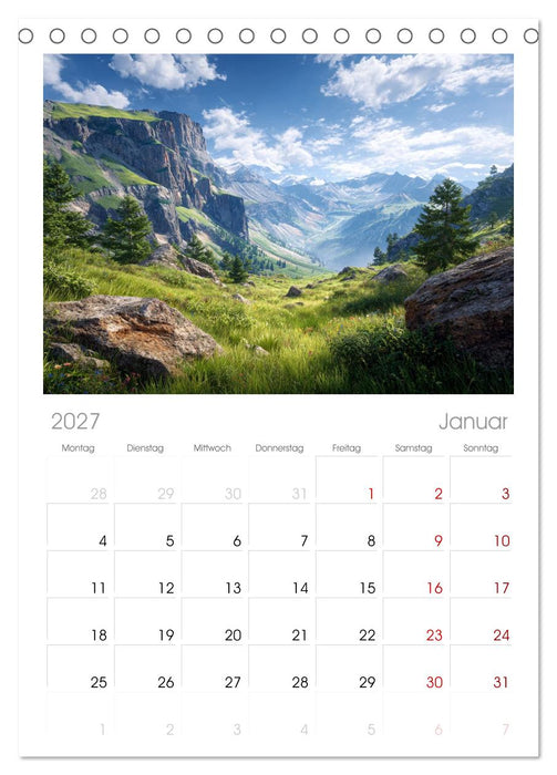 Die Sprache der Gipfel (CALVENDO Tischplaner A5H 2027)