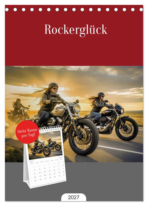 Rockerglück (CALVENDO Tischplaner A5H 2027)