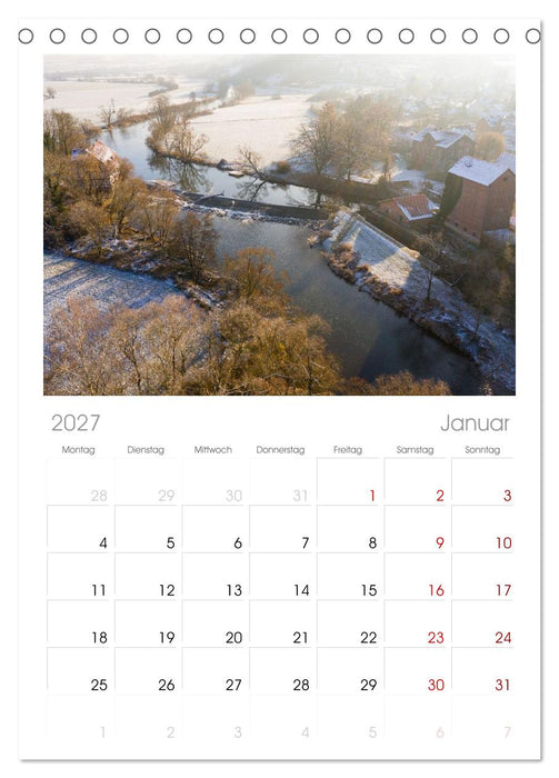 Die Fulda (CALVENDO Tischplaner A5H 2027)