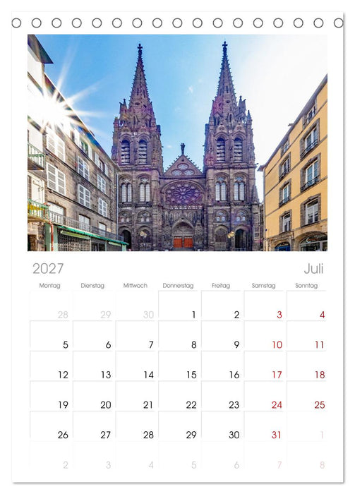 Clermont-Ferrand (CALVENDO Tischplaner A5H 2027)