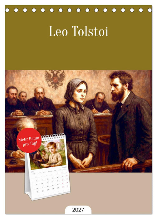 Leo Tolstoi (CALVENDO Tischplaner A5H 2027)