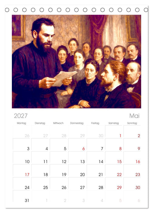 Leo Tolstoi (CALVENDO Tischplaner A5H 2027)