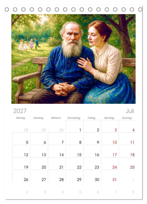 Leo Tolstoi (CALVENDO Tischplaner A5H 2027)