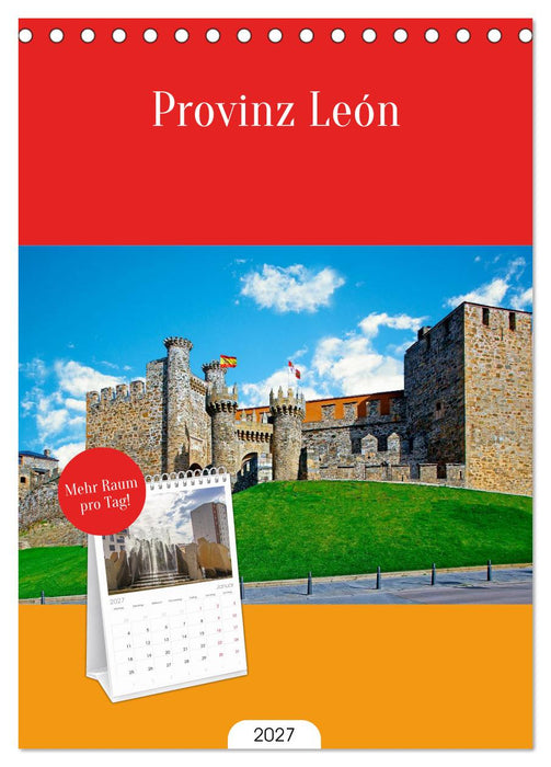 Provinz León (CALVENDO Tischplaner A5H 2027)