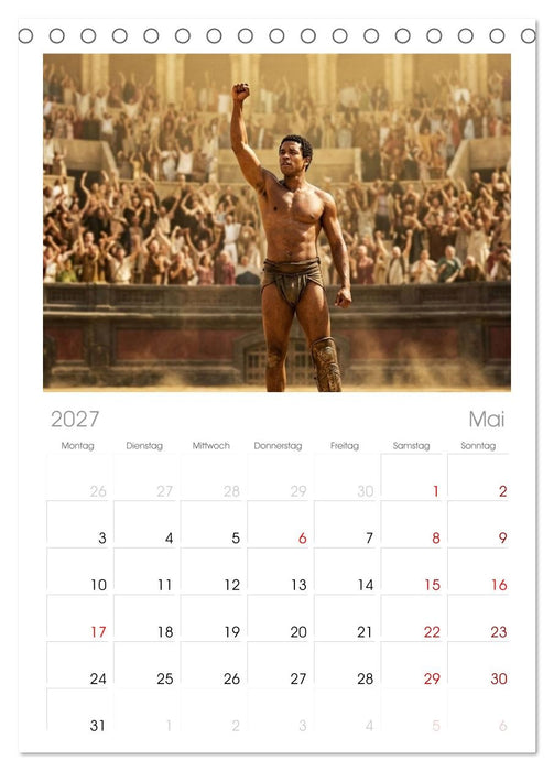 Echte Kerle – Gladiatoren (CALVENDO Tischplaner A5H 2027)