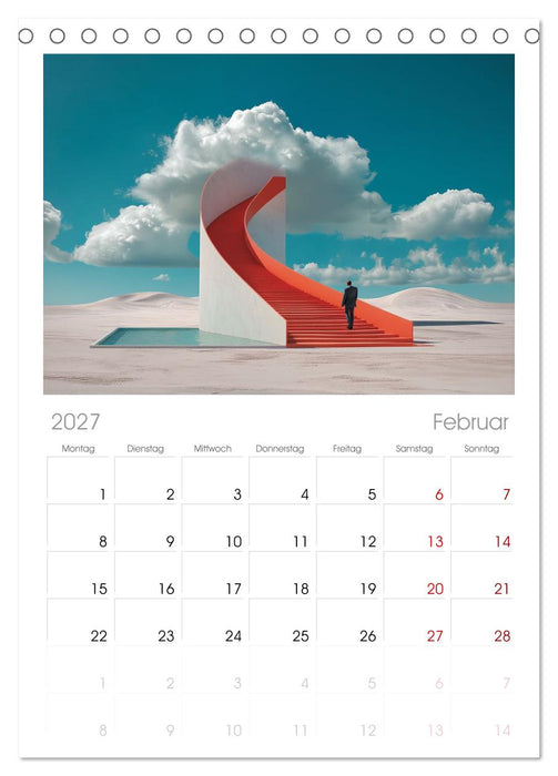Die Essenz der leisen Formen (CALVENDO Tischplaner A5H 2027)