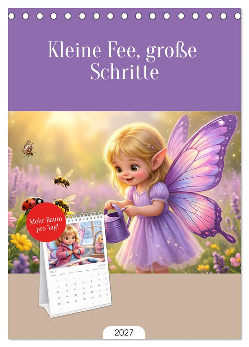 Kleine Fee, große Schritte (CALVENDO Tischplaner A5H 2027)