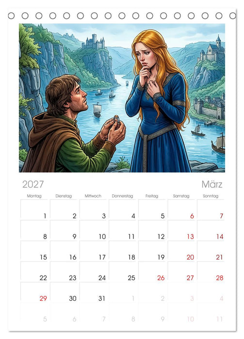 Lorelei – Die Geburt einer Legende (CALVENDO Tischplaner A5H 2027)