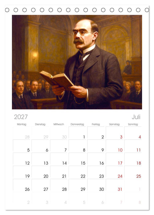 Rudyard Kipling (CALVENDO Tischplaner A5H 2027)