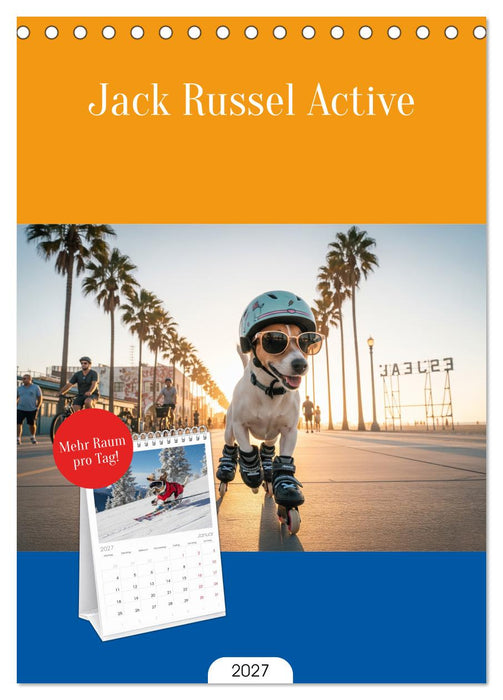 Jack Russel Active (CALVENDO Tischplaner A5H 2027)