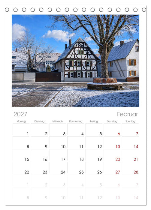 Trebur Ansichten (CALVENDO Tischplaner A5H 2027)