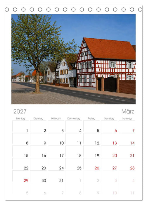 Trebur Ansichten (CALVENDO Tischplaner A5H 2027)