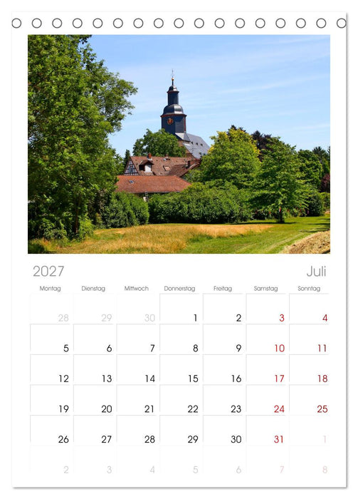 Trebur Ansichten (CALVENDO Tischplaner A5H 2027)