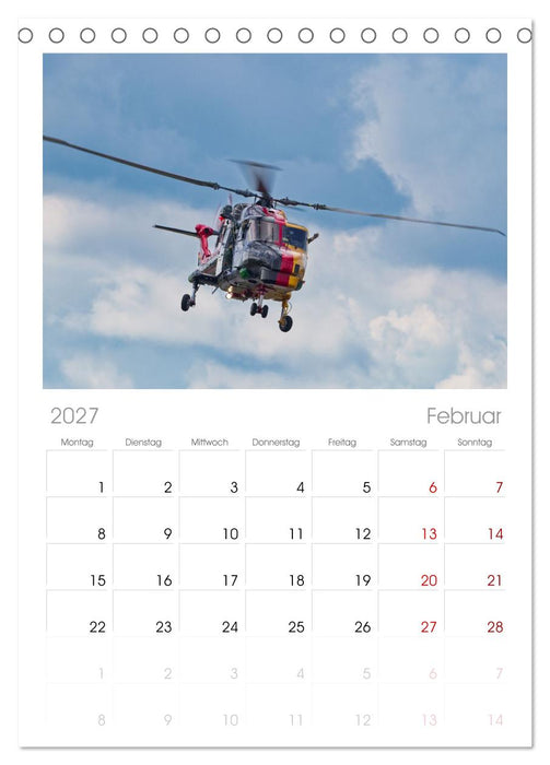 Hubschrauber der Marine (CALVENDO Tischplaner A5H 2027)