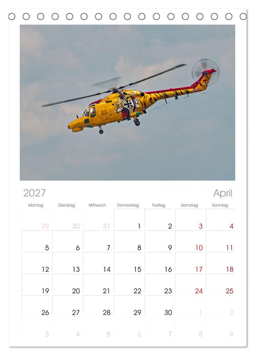 Hubschrauber der Marine (CALVENDO Tischplaner A5H 2027)