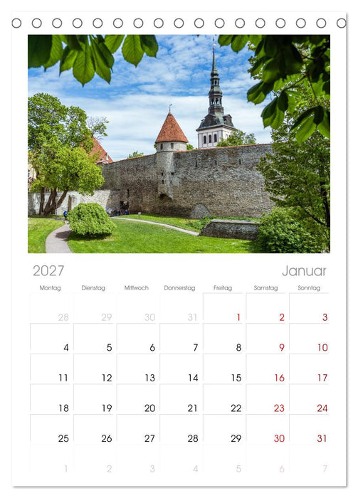 Historisches Baltikum (CALVENDO Tischplaner A5H 2027)