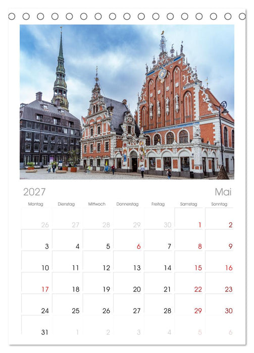Historisches Baltikum (CALVENDO Tischplaner A5H 2027)