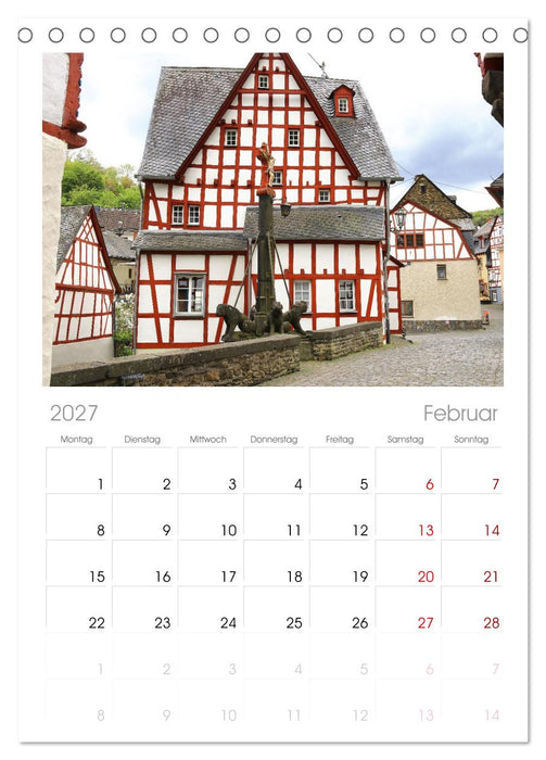 Monreal - Malerisches Eifeldorf (CALVENDO Tischplaner A5H 2027)