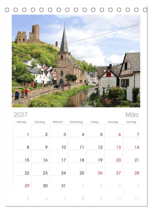 Monreal - Malerisches Eifeldorf (CALVENDO Tischplaner A5H 2027)