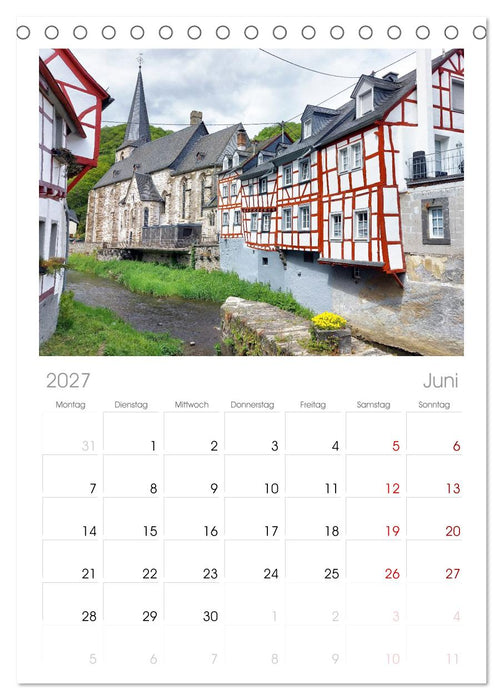 Monreal - Malerisches Eifeldorf (CALVENDO Tischplaner A5H 2027)