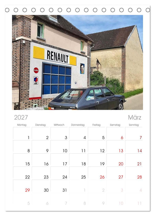 Historische Renault (CALVENDO Tischplaner A5H 2027)
