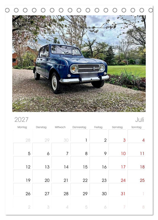 Historische Renault (CALVENDO Tischplaner A5H 2027)