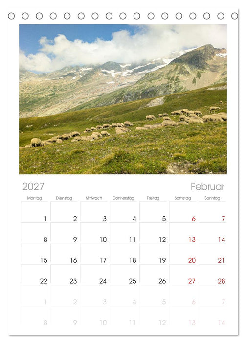 TMB - Mont Blanc (CALVENDO Tischplaner A5H 2027)