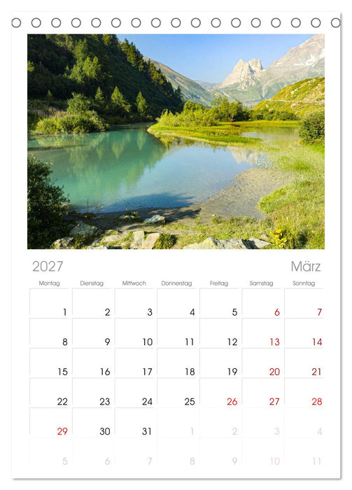 TMB - Mont Blanc (CALVENDO Tischplaner A5H 2027)