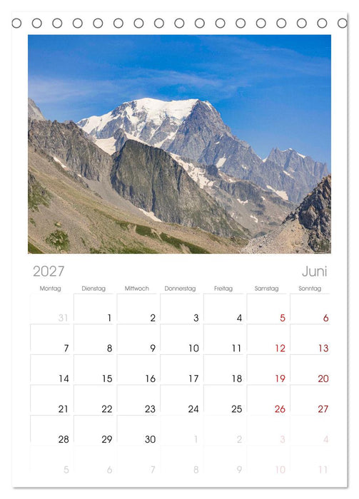 TMB - Mont Blanc (CALVENDO Tischplaner A5H 2027)