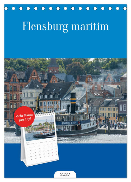 Flensburg maritim (CALVENDO Tischplaner A5H 2027)