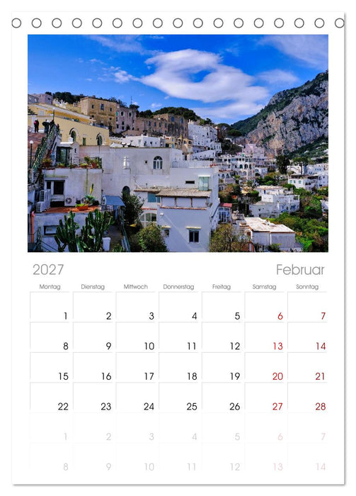 Faszinierendes Capri (CALVENDO Tischplaner A5H 2027)