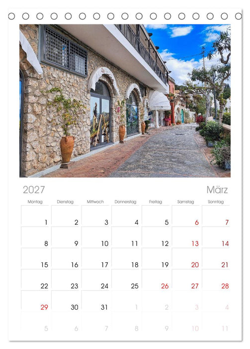 Faszinierendes Capri (CALVENDO Tischplaner A5H 2027)