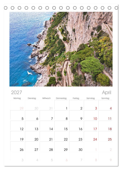 Faszinierendes Capri (CALVENDO Tischplaner A5H 2027)