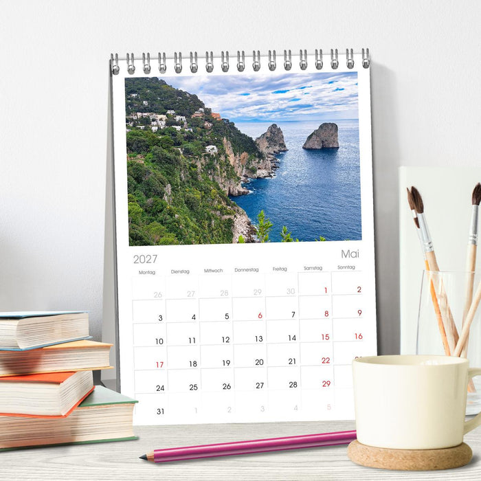 Faszinierendes Capri (CALVENDO Tischplaner A5H 2027)
